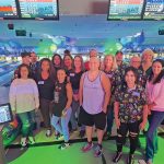 STRIKES AND SPARES: Swarovski Optik North America Ltd. employees spend an evening on the lanes at Lang’s Bowlarama Inc. in Cranston.  COURTESY SWAROVSKI OPTIK NORTH AMERICA LTD.