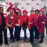 SEEING RED: The Beacon Mutual Insurance Co. employees celebrate at a recent American  Heart Association Go Red for Women event.  COURTESY THE BEACON MUTUAL INSURANCE CO.