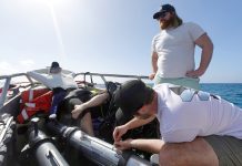 Vatn Systems Inc. ON THE WATER: Vatn Systems Inc. employees relaxing on a boat.
COURTESY VATN SYSTEMS INC.