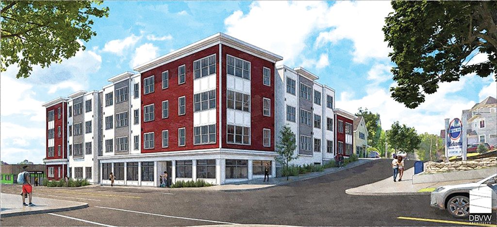 CONTINUED SUCCESS: Nonprofit developer One Neighborhood Builders recently broke ground on the Broad Street Homes project in Central Falls that will create 46 affordable housing units. The city already meets the goal of have 10% of its housing stock deemed affordable.
COURTESY ONE NEIGHBORHOOD BUILDERS