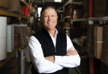 David Spencer and his wife, Lisa, acquired Pawtucket-based Atlantic Paper & Supply Co. in 1992 from Lisa’s father, Jack McDermott. Spencer started working for the company in 1986, following several years in the advertising business. Atlantic is the 2025 U.S. Small Business Administration Rhode Island family-owned small business of the year. / COURTESY ATLANTIC PAPER & SUPPLY CO.