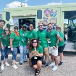 TASTY TREATS: Neighborhood Health Plan of Rhode Island employees gather for some ice cream outside.  COURTESY NEIGHBORHOOD HEALTH PLAN OF RHODE ISLAND
