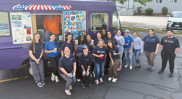 SUNDAE MORNING: Strides Behavioral Services LLC employees gather for some ice cream.
COURTESY STRIDES BEHAVIORAL SERVICES LLC SUNDAE MORNING: Strides Behavioral Services LLC employees gather for some ice cream.
COURTESY STRIDES BEHAVIORAL SERVICES LLC