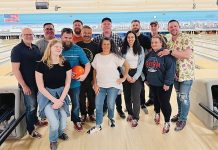 EVENING BOWL: Vertikal6 employees enjoy an evening on the  lanes at Lang’s Bowlarama Inc. in Cranston. COURTESY VERTIKAL6