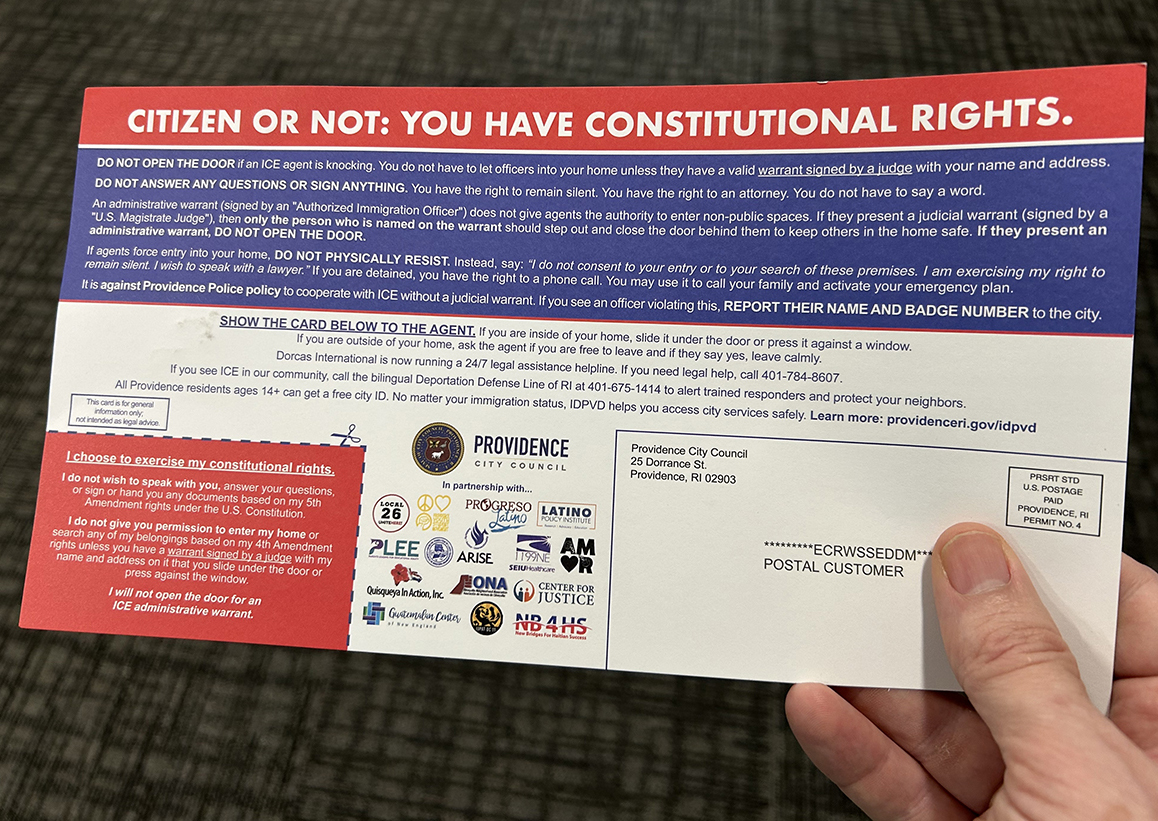 Providence council’s ‘Know Your Rights’ mailers cause a stir