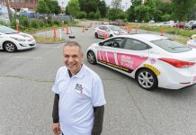 STAY THE COURSE: Marcelo Mejía used to teach student drivers by using his personal car. That was before he launched Mejía’s Driving School LLC. Now the company owns several vehicles and has five instructors who are bilingual.  PBN PHOTO/MICHAEL SALERNO
