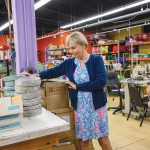 Meet the Makers: Determination pays off for pet apparel designer, with over 40 years of success PRODUCT ASSESSMENT: Alice Nichols, left, founder and owner, and Donna Bodell, vice president and designer, look over some of the products on the factory floor at pet supply manufacturer Up Country in East Providence.
PBN PHOTO/MICHAEL SALERNO