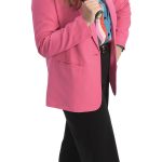 the prop Britney Crisafulli holds a baseball bat, representing both her time playing the game with her family and also volunteering at the local ball fields.