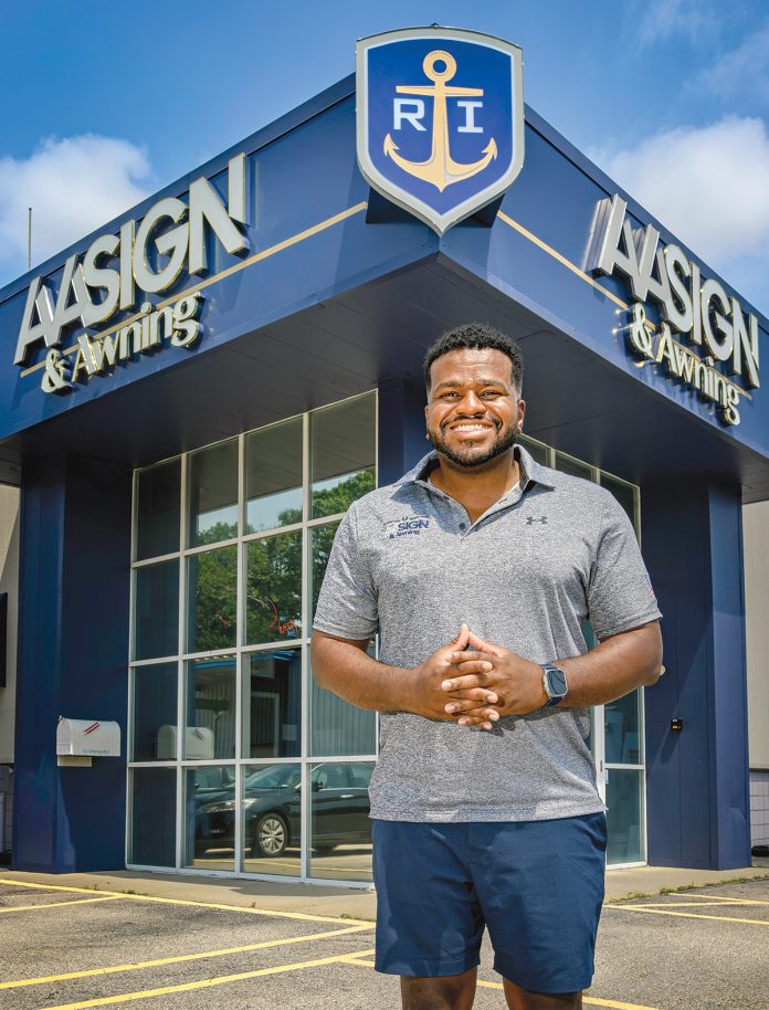  Darryl Lindie bought Warwick-based AA Sign & Awning in 2023. The company was named Rhode Island Veteran-Owned Small Business of the Year in 2025 by the U.S. Small Business Administration. / PBN PHOTO/MICHAEL SALERNO