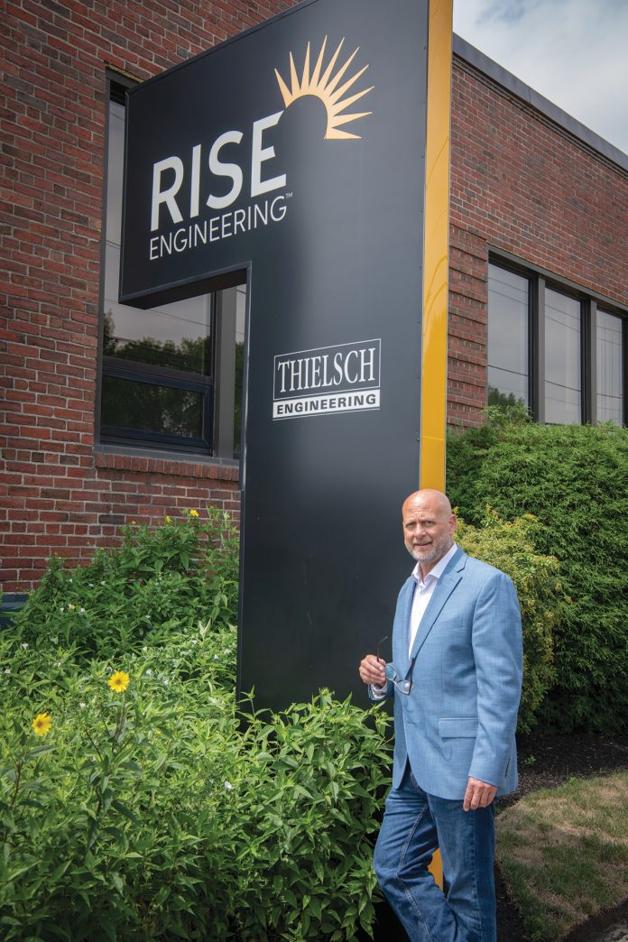 TALENT POOL: RISE Group Inc. Manager of Talent Acquisition Stephen Dolinich transformed the recruiting process by creating an internal talent acquisition system that eliminated the need for third-party staffing firms, ultimately saving the company time and money while also enhancing the quality of hires.  PBN PHOTO/JOSH EDENBAUM