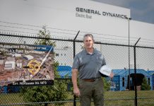 UNCONVENTIONAL ROUTE: Blake Laverdiere, General Dynamics Electric Boat’s program manager, opted to enter a state workforce pipeline program in lieu of college to work his way up the company ladder.  PBN PHOTO/JOSH EDENBAUM