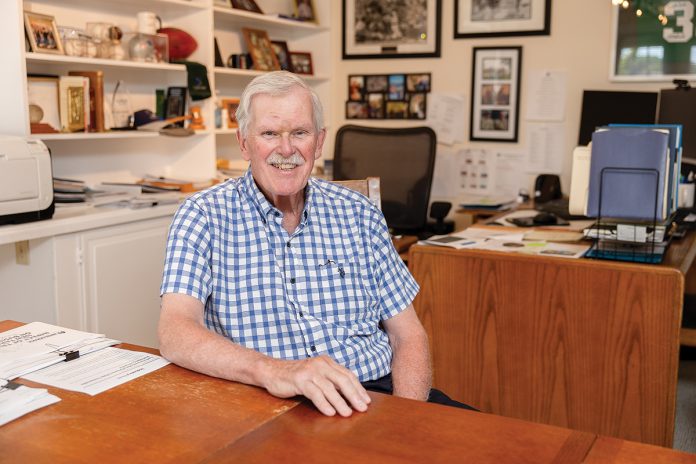 KEY COMPONENT: Rhode Island Manufacturers Association Executive Director David M. Chenevert is often lauded for forming partnerships and building relationships with state and federal officials, small and large businesses in manufacturing, and elsewhere.  PBN PHOTO/TRACY JENKINS