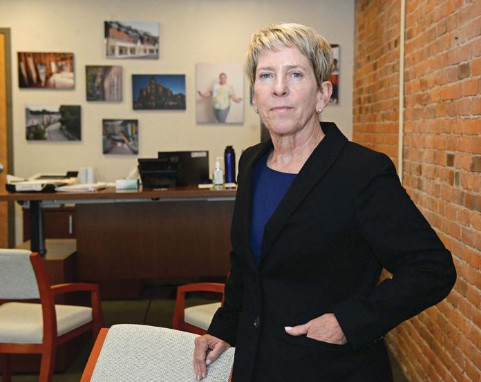 NEIGHBORHOOD BUILDER: R.I. Housing and Mortgage Finance Corp. CEO and Executive Director Carol Ventura is proud of helping revitalize neighborhoods on the South Side of Providence.
PBN PHOTO/ELIZABETH GRAHAM NEIGHBORHOOD BUILDER: R.I. Housing and Mortgage Finance Corp. CEO and Executive Director Carol Ventura is proud of helping revitalize neighborhoods on the South Side of Providence.
PBN PHOTO/ELIZABETH GRAHAM