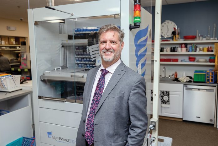 DR. MAYBE: Horizon Pharmacy LLC CEO and President Jason Costa doesn’t want to outright reject an idea that could help improve the company due to budget reasons, but rather ask why that idea is important to the company’s mission.  PBN PHOTO/TRACY JENKINS