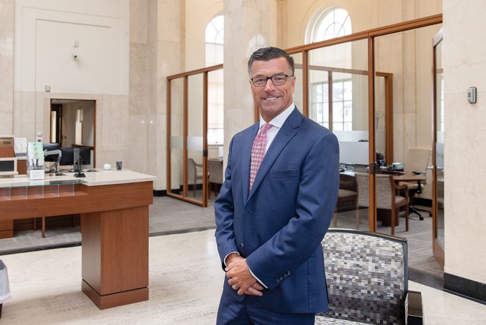 EFFICIENT: Ken Burnett, Centreville Bank senior vice president and commercial team leader, pioneered the bank’s first renewable energy lending program, leading to more than $60 million in solar and wind project financing.  PBN PHOTO/TRACY JENKINS