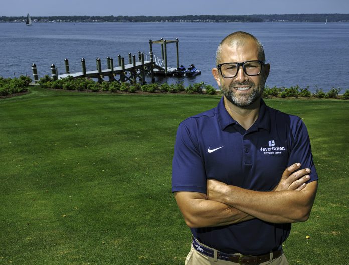Mike Mansour co-founded East Greenwich-based 4everGreen Turf Management Inc. in 2013. / PBN PHOTO/MICHAEL SALERNO
