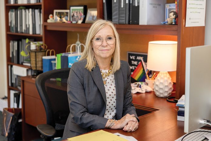 BACK HOME: Rosemary A. Costigan was a nursing student at the Community College of Rhode Island. Now, she has ascended to being the president of her alma mater.  PBN PHOTO/TRACY JENKINS