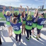 TEAM SPIRIT: ­Centreville Bank employees gather during the company’s employee block party event at Centreville Bank Stadium in Pawtucket. COURTESY CENTREVILLE BANK