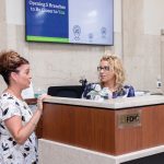 Centreville Bank is branching out across Rhode Island and beyond KEEPING TABS: Erica Harrold, left, Centreville Bank’s assistant branch manager, speaks with banker Missy Minor at the
financial institution’s West Warwick location.
PBN PHOTO/TRACY JENKINS