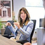 HOSPITAL MAKEOVERS: Health systems look for shot in the arm from multimillion-dollar projects OVERSEER: The Miriam Hospital President Maria Ducharme talks about the construction planned at the hospital for the next few years.
PBN PHOTO/MICHAEL SALERNO