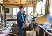 Craft brewers to press lawmakers for help in softening market GLASS HALF FULL? A softening market has many local craft beer makers looking for new products and customers. Pictured is brewer Matt Von Holten, foreground, and cellarman Eric Gonzalez, at The Guild Brewery in Pawtucket.
PBN FILE PHOTO/MICHAEL SALERNO