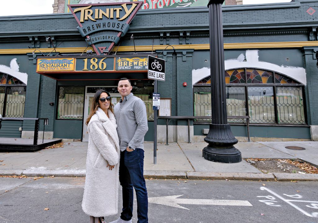 UNDER CONSTRUCTION: Jason and Angel Winpenny are the new owners of ­Trinity Brewhouse in Providence, which is undergoing renovations through November. PBN PHOTO/MICHAEL SALERNO
