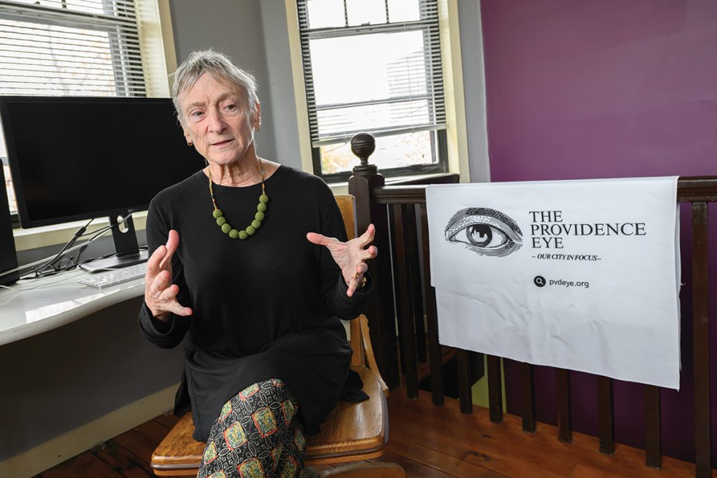 KEEPING WATCH: Debbie Schimberg, founder of The Providence Eye, has made the news site work for two years with a team of volunteers and one paid staff member. She is looking to raise $100,000 to hire an additional paid staffer.  PBN PHOTO/MICHAEL SALERNO