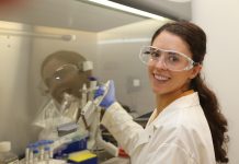 Brown aims to become epicenter for RNA research SOLVING PROBLEMS: Theresa Raimondo, an assistant professor of engineering at Brown University, will be one of the faculty members taking advantage of an $11.1 million National Institutes of Health grant to research RNA for health care.
COURTESY BROWN UNIVERSITY/CHERIE DANIEL