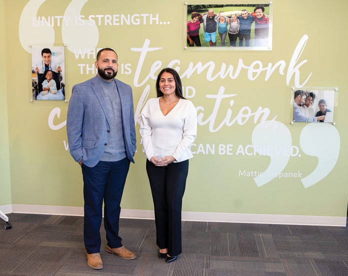 TRUSTED PARTNERS: Ruben Tejada, left, manager of the Office of Diversity, Equity and Inclusion, and Gisselle Valencia, director of human resources, at Neighborhood Health Plan of Rhode Island in Smithfield. Tejada says the company’s customer focus is rooted in cultural competency, language access and community engagement.
PBN PHOTO/TRACY JENKINS TRUSTED PARTNERS: Ruben Tejada, left, manager of the Office of Diversity, Equity and Inclusion, and Gisselle Valencia, director of human resources, at Neighborhood Health Plan of Rhode Island in Smithfield. Tejada says the company’s customer focus is rooted in cultural competency, language access and community engagement.
PBN PHOTO/TRACY JENKINS