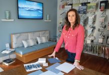 On land or sea, her mind is always on the décor CHARTING HER COURSE: Cheryl DiGennaro, owner of Newport Yacht and Home LLC in Middletown, says the desire to design living spaces in houses and boats is something she was born with.
PBN PHOTO/
DAVID HANSEN