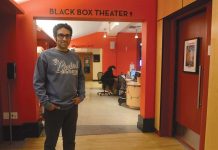 SHOWTIME: Tony Nunes, artistic director at The United Theatre in Westerly, partnered with the Westerly Land Trust to make his dream come true of revitalizing the old movie theater on Canal Street.  PBN PHOTO/ELIZABETH GRAHAM