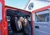 New rideshare service designed for pets ALL ABOARD: Leslie Filippelli-DiManna runs pet shuttle service The Doggie Waggin’ in Smithfield. She is pictured with Maverick, a 2-year-old golden retriever.
PBN PHOTO/MICHAEL SALERNO