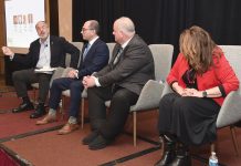 For PBN summit panel, government’s role in economy a tricky balance IDENTIFYING TRENDS: Stefan Pryor, far left, Rhode Island’s commerce secretary, speaks during a panel discussion at Providence Business News’ 2026 Economic Trends Summit at the Marriott Providence on Jan. 22. The other panelists, from left, are David Salvatore, Providence Foundation executive director; Edwin “Ted” Carr, Providence economic development director; and Kristen Adamo, Providence Warwick Convention & Visitors Bureau CEO and president.
PBN PHOTO/MIKE SKORSKI