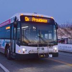 MAKING ­CONNECTIONS: The Quonset Express transports workers to North Kingstown’s business park.  PBN FILE PHOTO/­ELIZABETH GRAHAM
