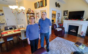 PLACE OF PRIDE: Joan and Tony Assante purchased a 1,400-square-foot condominium at Chapel View, one of the first of 14 condos in the development to be occupied 17 years ago. Every condo was eventually purchased.  PBN PHOTO/MICHAEL SALERNO