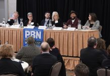 PBN summit: Workforce readiness starts before graduation TEACHING MOMENT: Aarin B. Clemons, second from right, workforce manager at Polaris MEP, speaks during a panel discussion about education at Providence Business News’ 2026 Workforce Development Summit on Feb. 19. Also on the panel are, from left, Henry Young, assistant provost at New England Institute of Technology; Donna Remington, senior director of experiential education and career services at Johnson & Wales University; John Olerio, executive director of the Office of Strategic Initiatives at the University of Rhode Island; Rosemary A. Costigan, president of the Community College of Rhode Island; and Katharine Amaral, director of programs and community partnerships at Junior Achievement of Rhode Island.
PBN PHOTO/MIKE SKORSKI