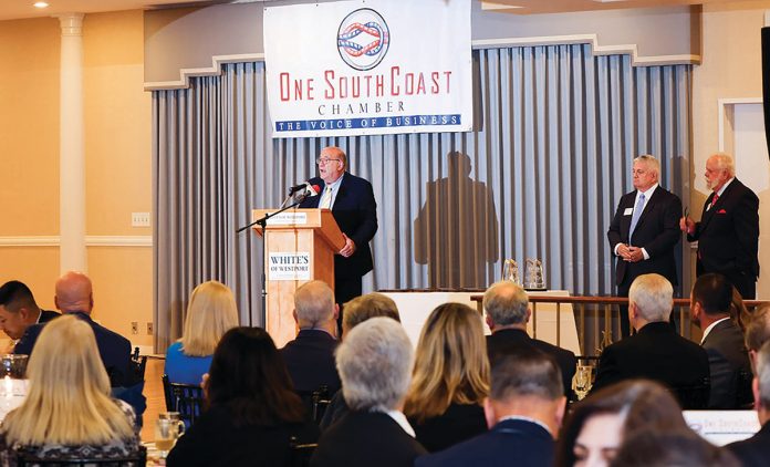 SEEKING APPLICANTS: The One SouthCoast Chamber of Commerce will hold its 2026 SouthCoast Job Fair at White’s of Westport on March 19. Pictured, the Chamber presents awards during one of its annual Apex and Brayton Awards ceremonies at White’s.
COURTESY ONE SOUTHCOAST CHAMBER OF COMMERCE SEEKING APPLICANTS: The One SouthCoast Chamber of Commerce will hold its 2026 SouthCoast Job Fair at White’s of Westport on March 19. Pictured, the Chamber presents awards during one of its annual Apex and Brayton Awards ceremonies at White’s.
COURTESY ONE SOUTHCOAST CHAMBER OF COMMERCE