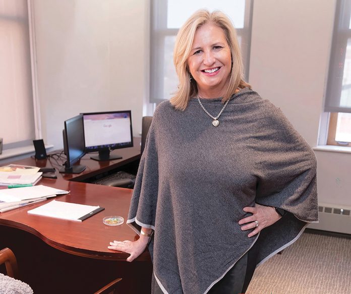 LUNCH WITH ­LEADERS: Laurie White, president of the Greater Providence Chamber of Commerce, will host a conversation with leaders of the R.I. House and Senate at the Chamber’s Legislative Leadership Luncheon at the R.I. Convention Center on April 15.  PBN FILE PHOTO/­MICHAEL SALERNO