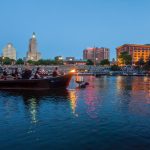 THE ORGANIZERS of WaterFire Providence are hoping for big crowds for the July 4 lighting to mark the 250th anniversary of the U.S., and so are downtown businesses. / COURTESY WATERFIRE PROVIDENCE