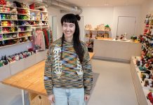 IN ­STITCHES: Lindsay Degen is the owner of Knit Club in Providence, which offers knitting and crocheting classes, as well as tools and yarn. PBN PHOTO/TRACY JENKINS