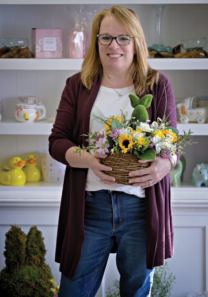 REJUVINATED: Joanne Deroy is the owner of Daisy & Co. Floral Boutique in Woonsocket, which replaced longtime mainstay Fontana’s Flowers and Greenhouses after it closed seven years ago.  PBN PHOTO/MICHAEL SALERNO