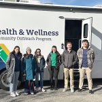 STANDING BY: Salve Regina University students and faculty provide on-site education, materials and resources tailored to specific issues, including women’s health, dental health, mental health, blood pressure checks and domestic violence. Mobilizations take place out of a fully equipped, 40-foot educational mobile unit.  COURTESY SALVE REGINA UNIVERSITY