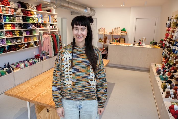 IN STITCHES: Lindsay Degen is the owner of Knit Club in Providence, which offers knitting and crocheting classes, as well as tools and yarn.
PBN FILE PHOTO/TRACY JENKINS IN STITCHES: Lindsay Degen is the owner of Knit Club in Providence, which offers knitting and crocheting classes, as well as tools and yarn.
PBN FILE PHOTO/TRACY JENKINS