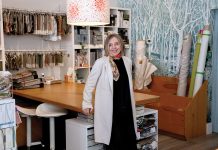 EXPANDED HORIZONS: Line Daems, owner of Kreatelier LLC, a “fabric concept store” in Providence, opened the business in 2007 after living in several European countries and moving to Rhode Island in 2002.   PBN PHOTO/TRACY JENKINS