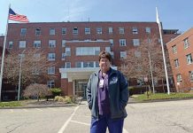 OPTIMISTIC: Lynn Blais, a registered nurse and president of United Nurses & Allied Professionals, said she is “cautiously optimistic” that new nonprofit owners can turn around the struggling Our Lady of Fatima Hospital in North Providence. PBN PHOTO/­ELIZABETH GRAHAM