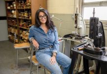 Building purpose into every piece Mindful manufacturing: Rachel Ajaj’s design studio, Air & Anchor, manufactures its products at her local family-run facility, keeping skilled labor in jewelry making in-state.
PBN PHOTO/TRACY JENKINS