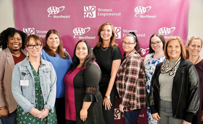 EMPOWERED EMPLOYEES: AAA Northeast staff members participate in the company’s Women Empowered employee resource group. COURTESY AAA NORTHEAST