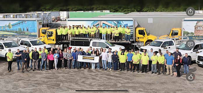 decades IN THE MAKING: Lockheed employees celebrate the company’s 70th anniversary.  COURTESY LOCKHEED ARCHITECTURAL SOLUTIONS INC.