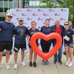 HARDY HELPERS: DiSanto, Priest & Co. employees participate in the American Heart Association Heart Walk.  COURTESY DiSANTO, PRIEST & CO.