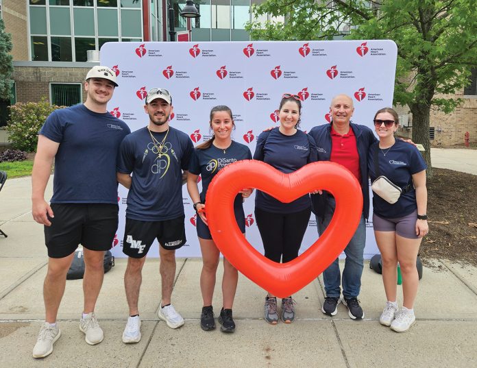 HARDY HELPERS: DiSanto, Priest & Co. employees participate in the American Heart Association Heart Walk.  COURTESY DiSANTO, PRIEST & CO.
